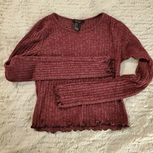 Forever 21 So Soft Wide Ribbed Shirt - Small